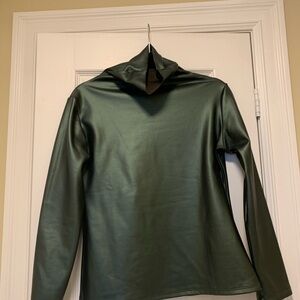 Unique leather turtleneck